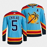 Men's Florida Panthers #5 Aaron Ekblad Blue 2022 Reverse Retro Stitched Jersey Dzhi,baseball caps,new era cap wholesale,wholesale hats